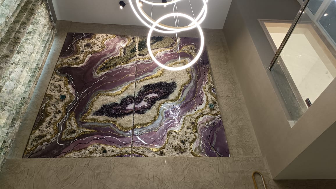 amethyst & emerald geode wall art amethyst & emerald geode wall art