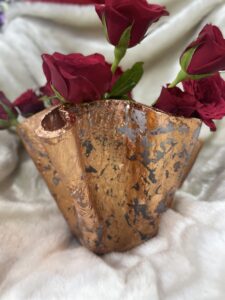 abalone luxe resin tray – pastel sea turquoise with gold handles