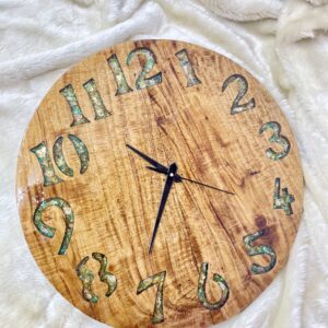 abalone luxe resin tray – pastel sea turquoise with gold handles