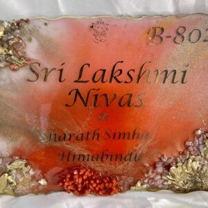 abalone luxe resin tray – pastel sea turquoise with gold handles