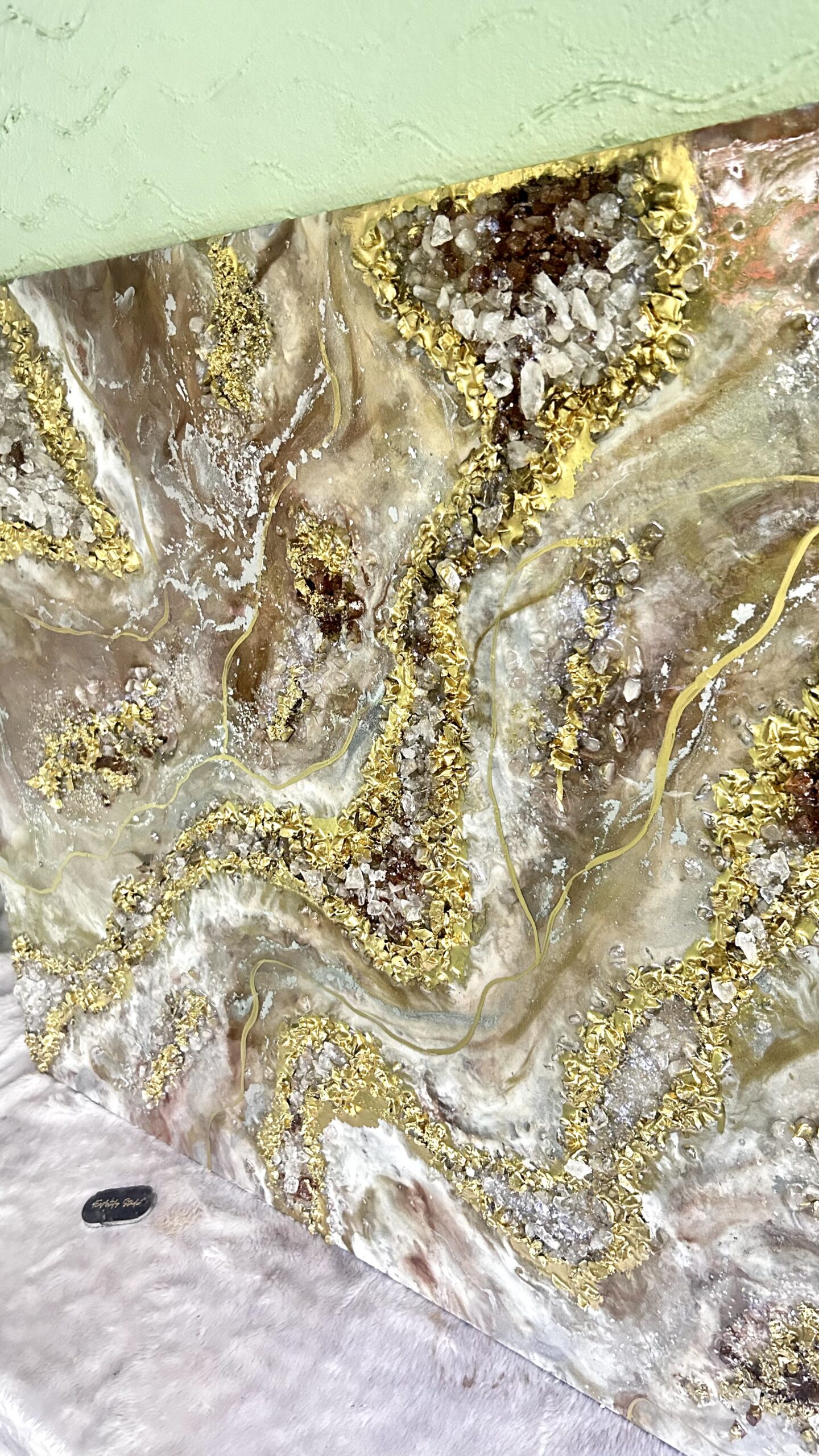 semi precious crystal geode wall art semi precious crystal geode wall art