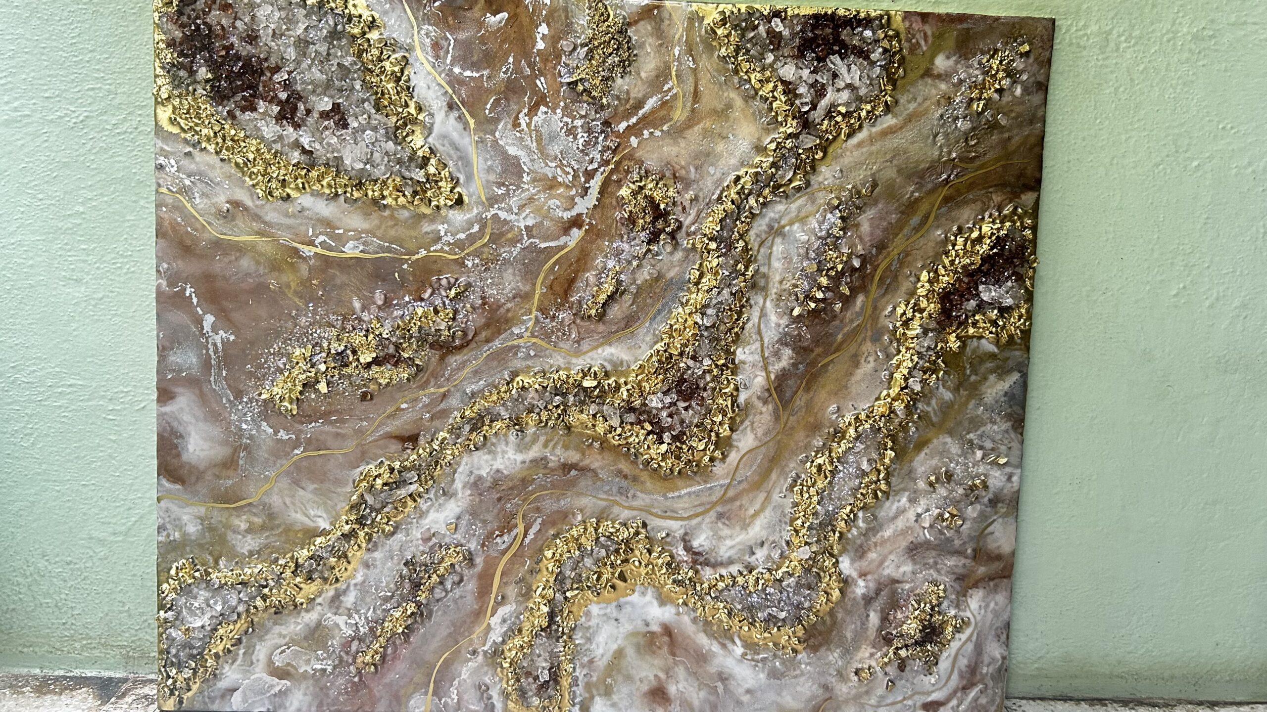 semi precious crystal geode wall art semi precious crystal geode wall art