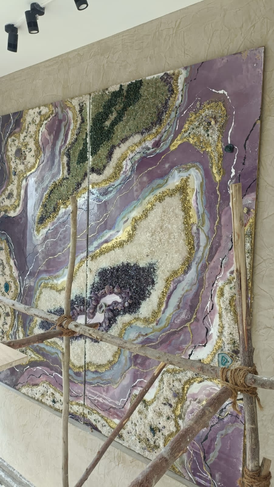 amethyst & emerald geode wall art amethyst & emerald geode wall art